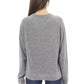 Grauer Wollpullover für Damen