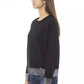 Schwarzer Wollpullover für Damen