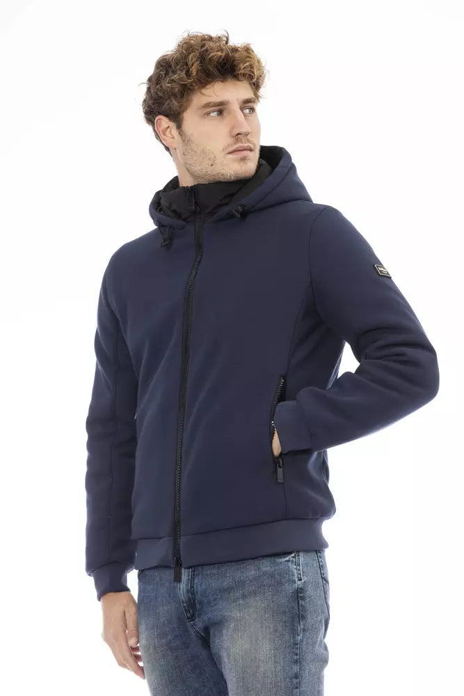 Blaue Polyester-Herrenjacke