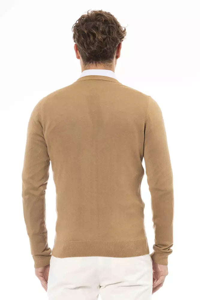 Maglione da uomo in cashmere beige