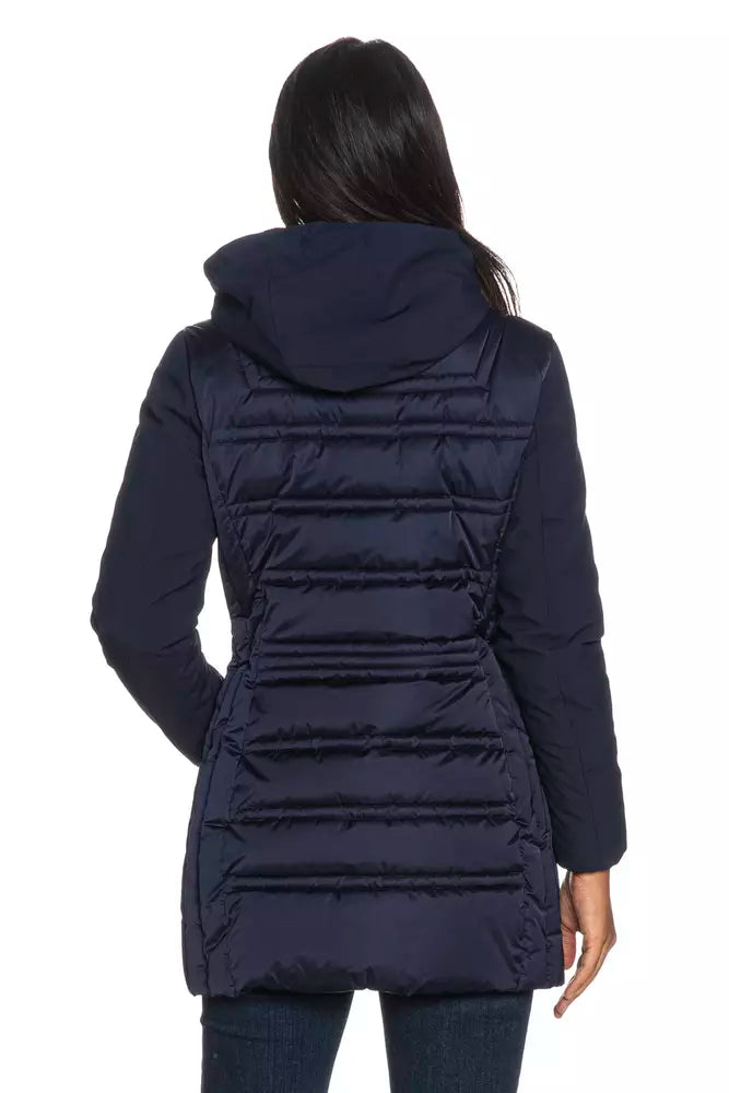 Giacca da donna in poliestere blu