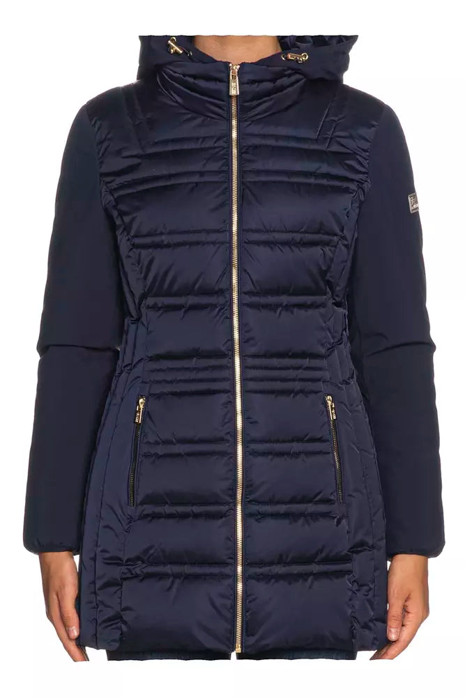 Giacca da donna in poliestere blu