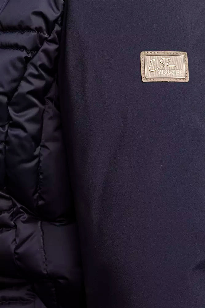 Giacca da donna in poliestere blu