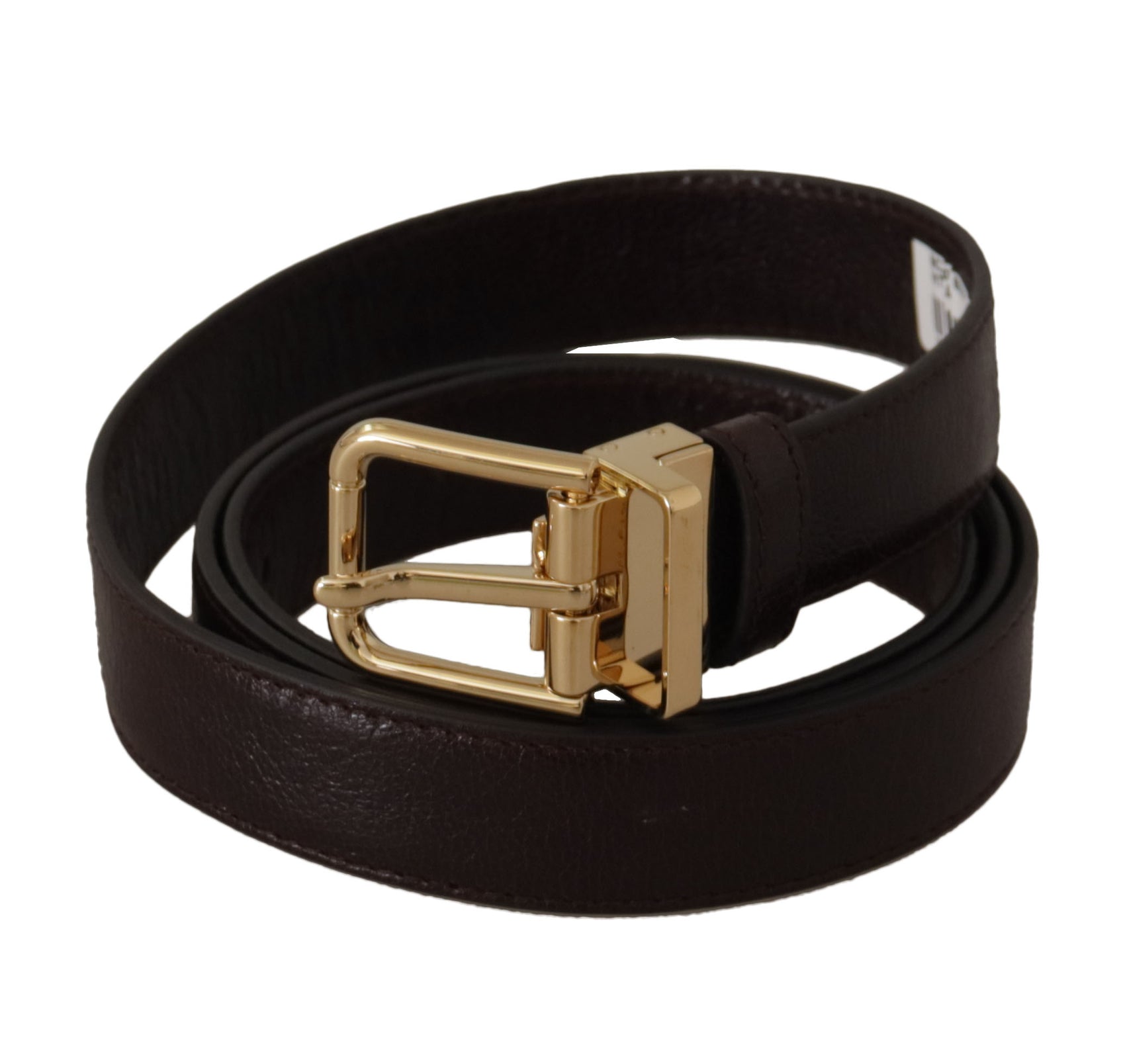 Elegante cintura in pelle con fibbia in metallo