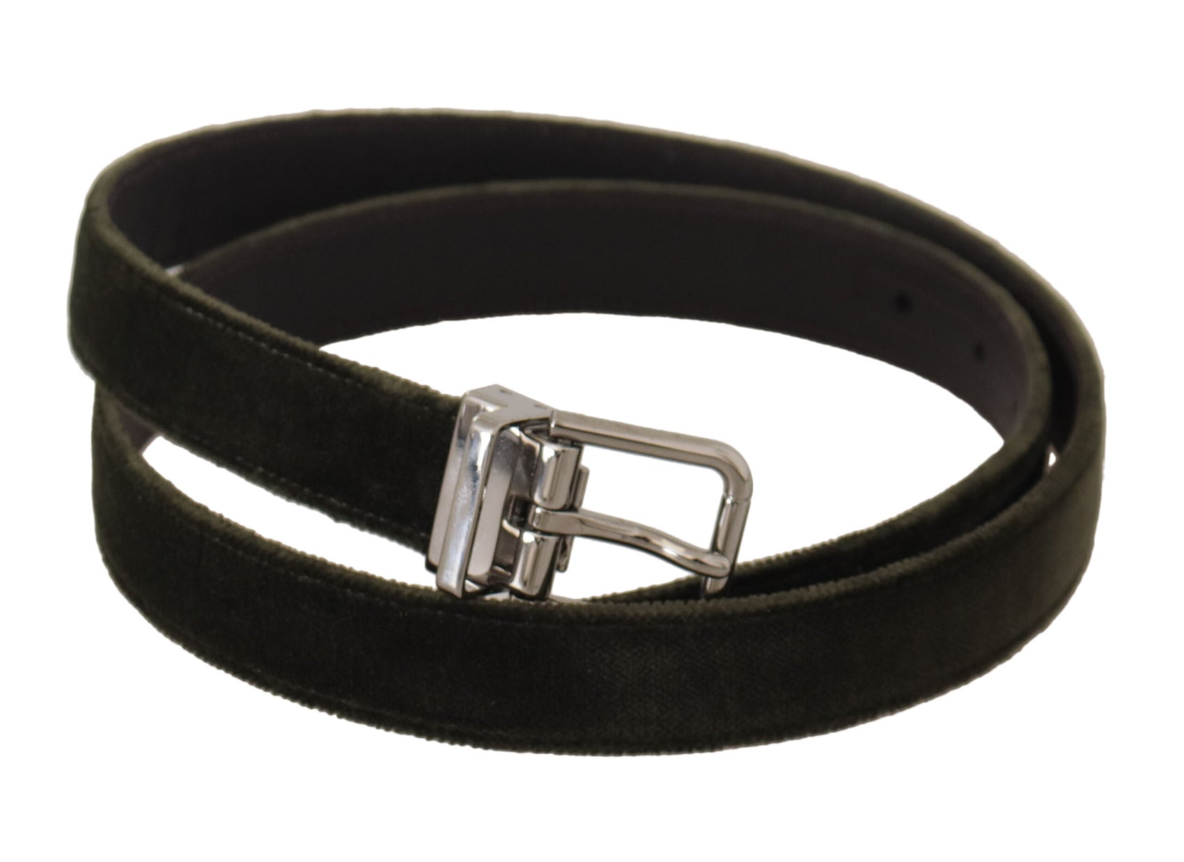 Elegante cintura in pelle di velluto verde