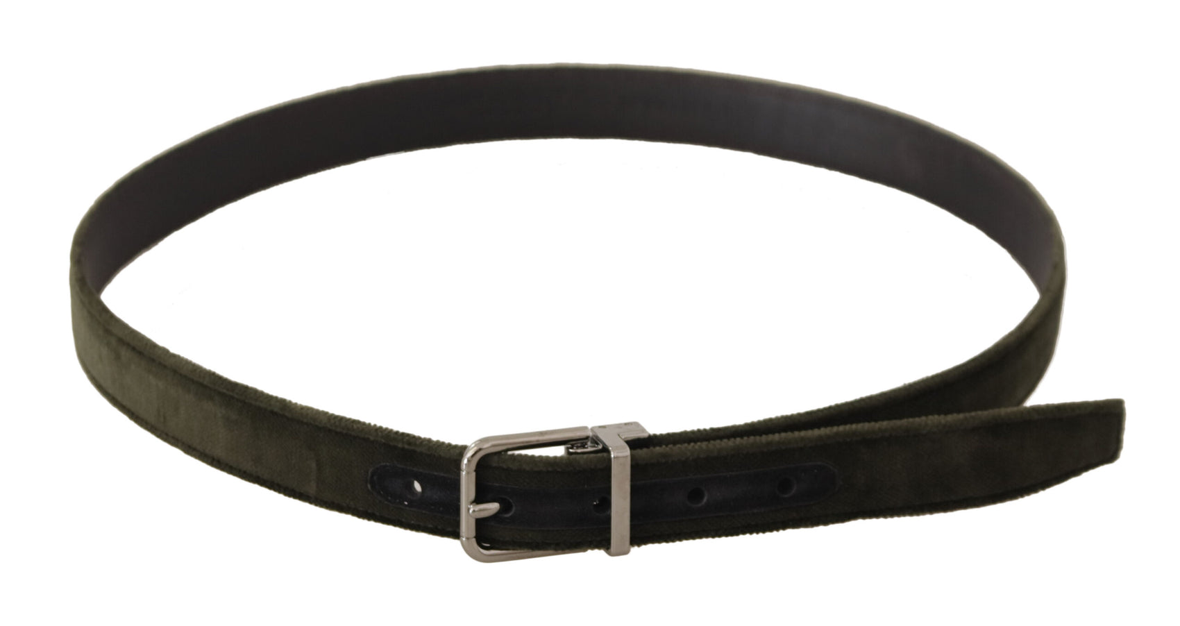 Elegante cintura in pelle di velluto verde
