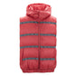 Elegant Red Versace Logo Vest with Detachable Hood