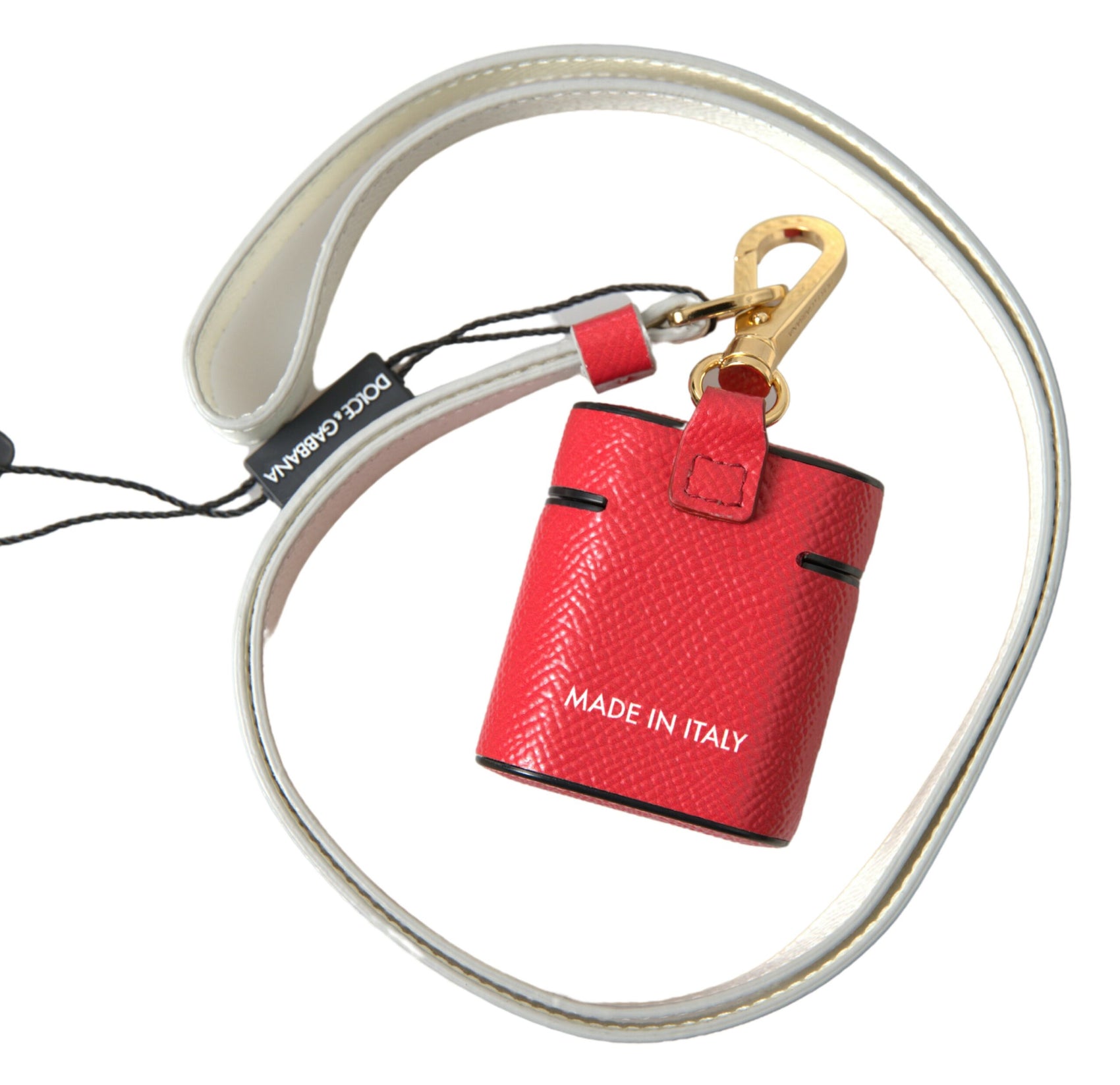 Elegante custodia in pelle rossa per Airpods