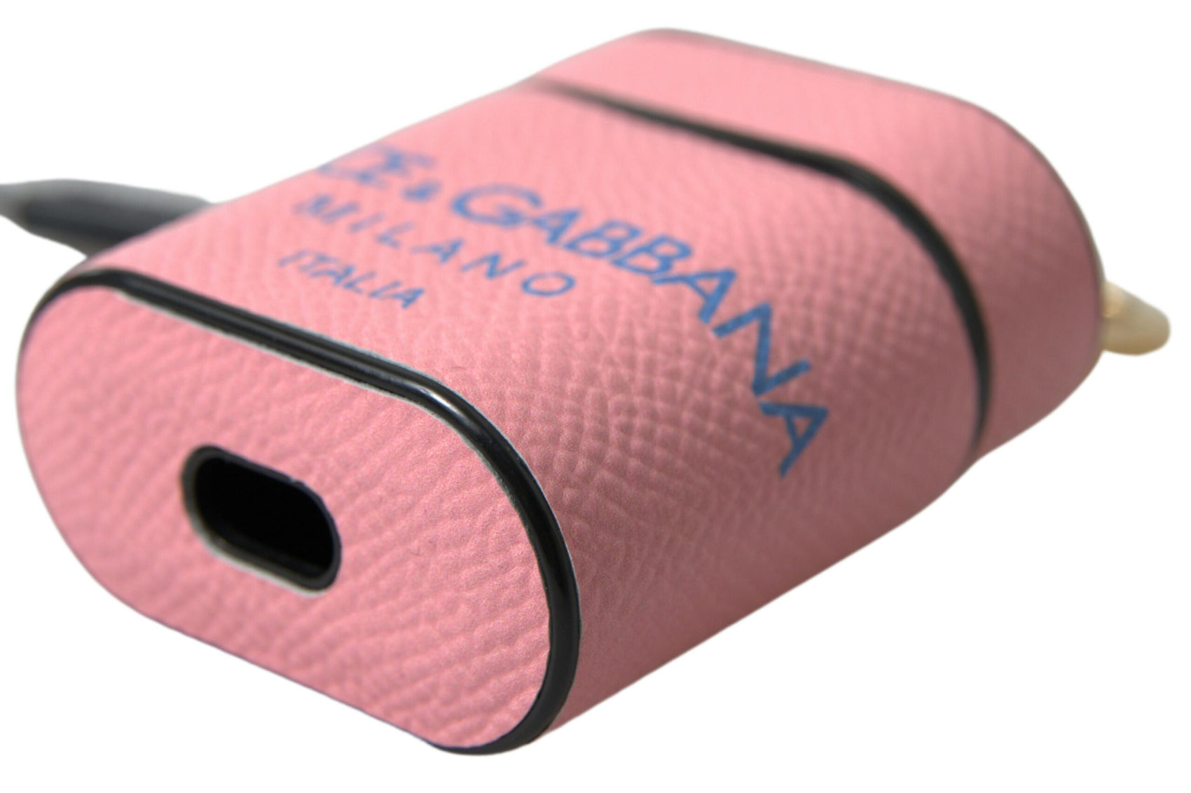 Custodia per Airpods in pelle di vitello chic rosa