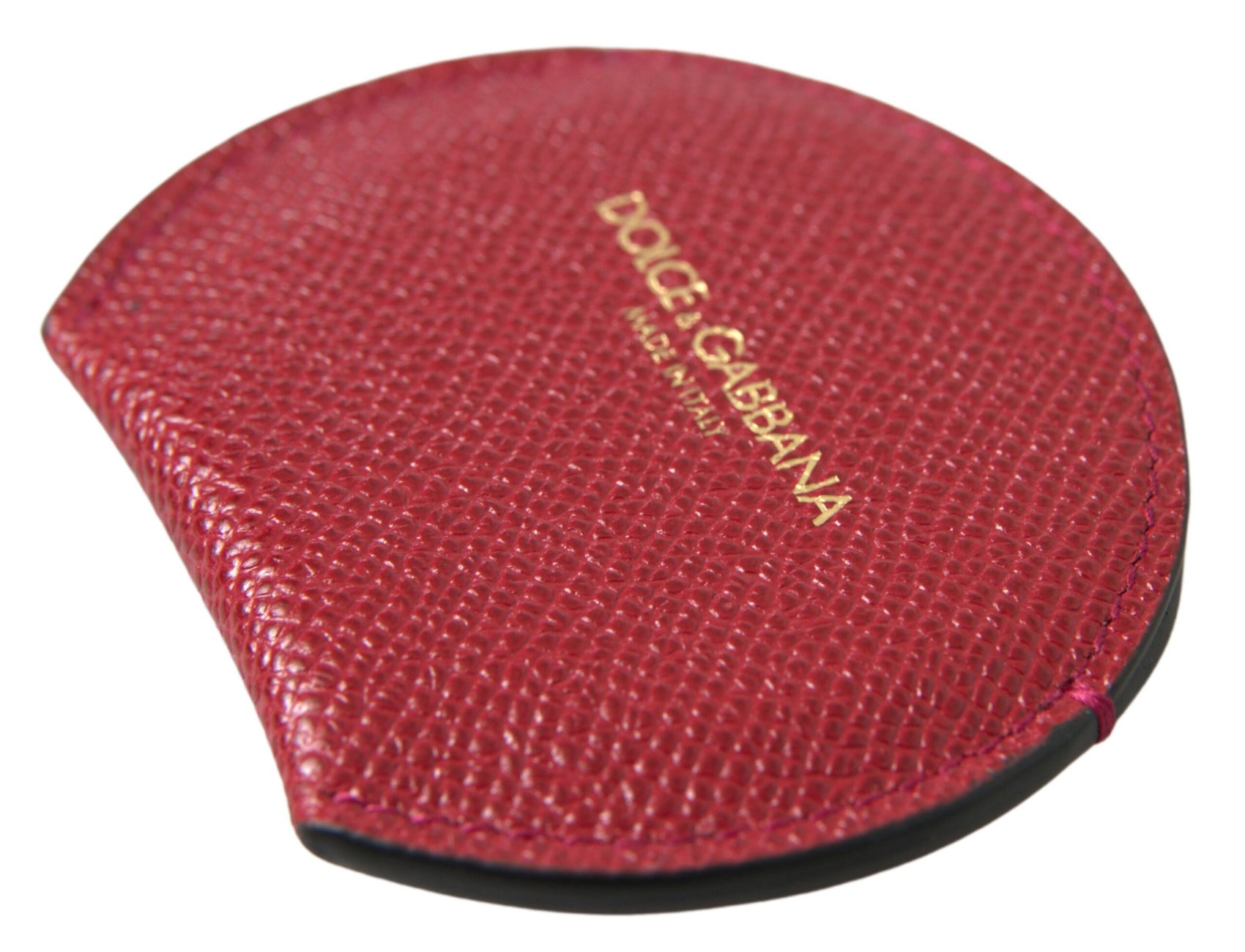Elegante portaspecchietto in pelle rossa