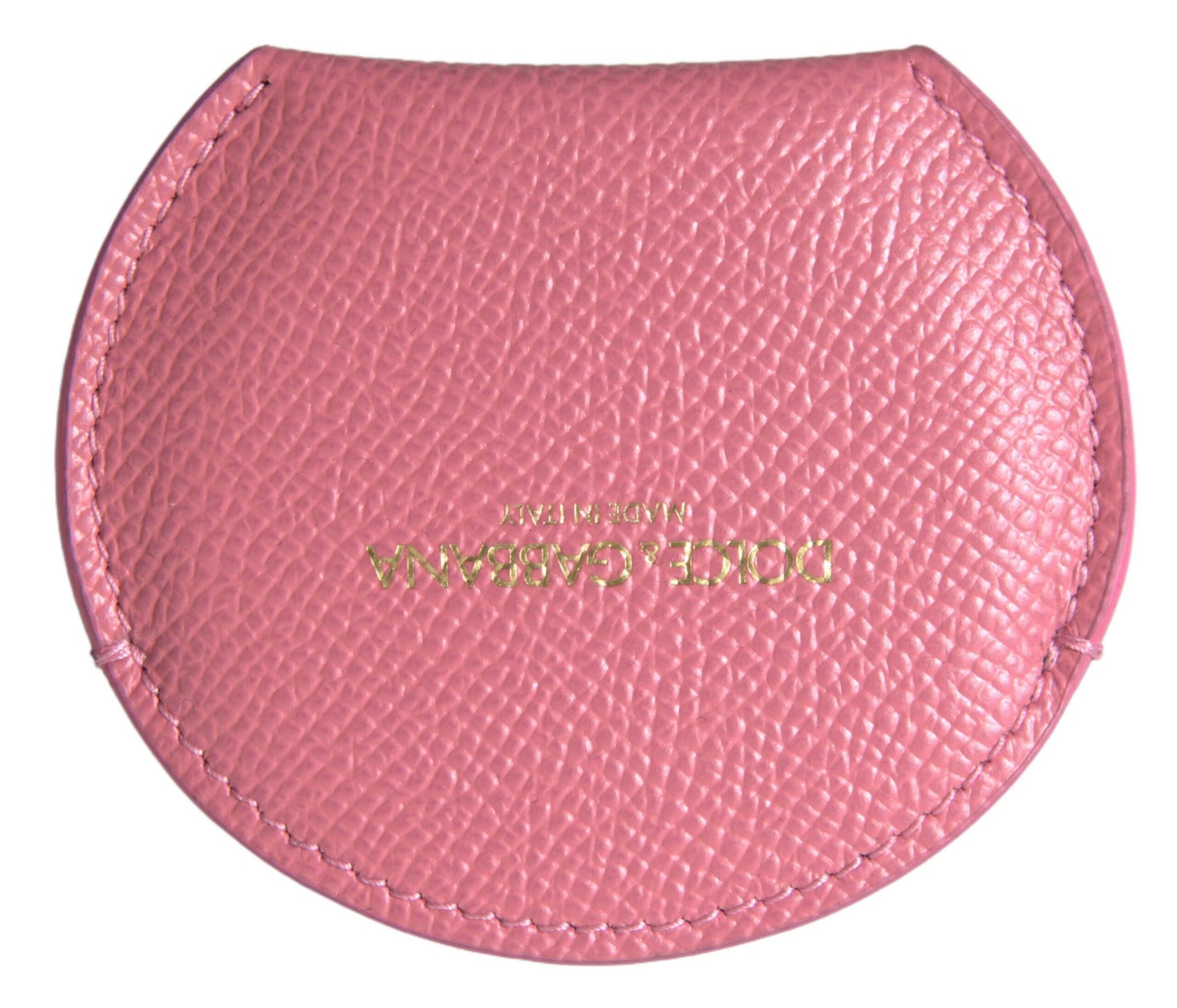 Elegante porta specchio in pelle rosa