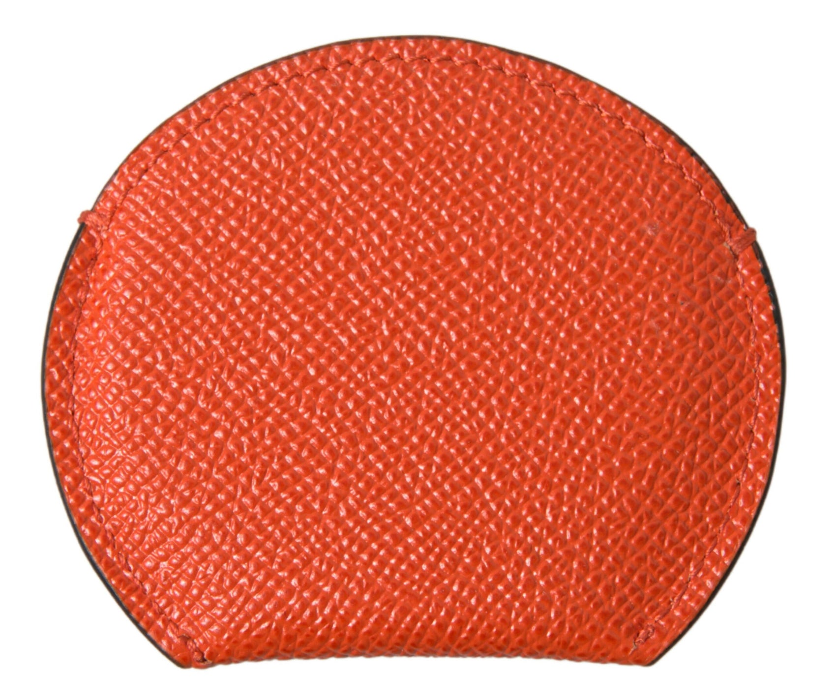 Elegante portaspecchi in pelle di vitello arancione