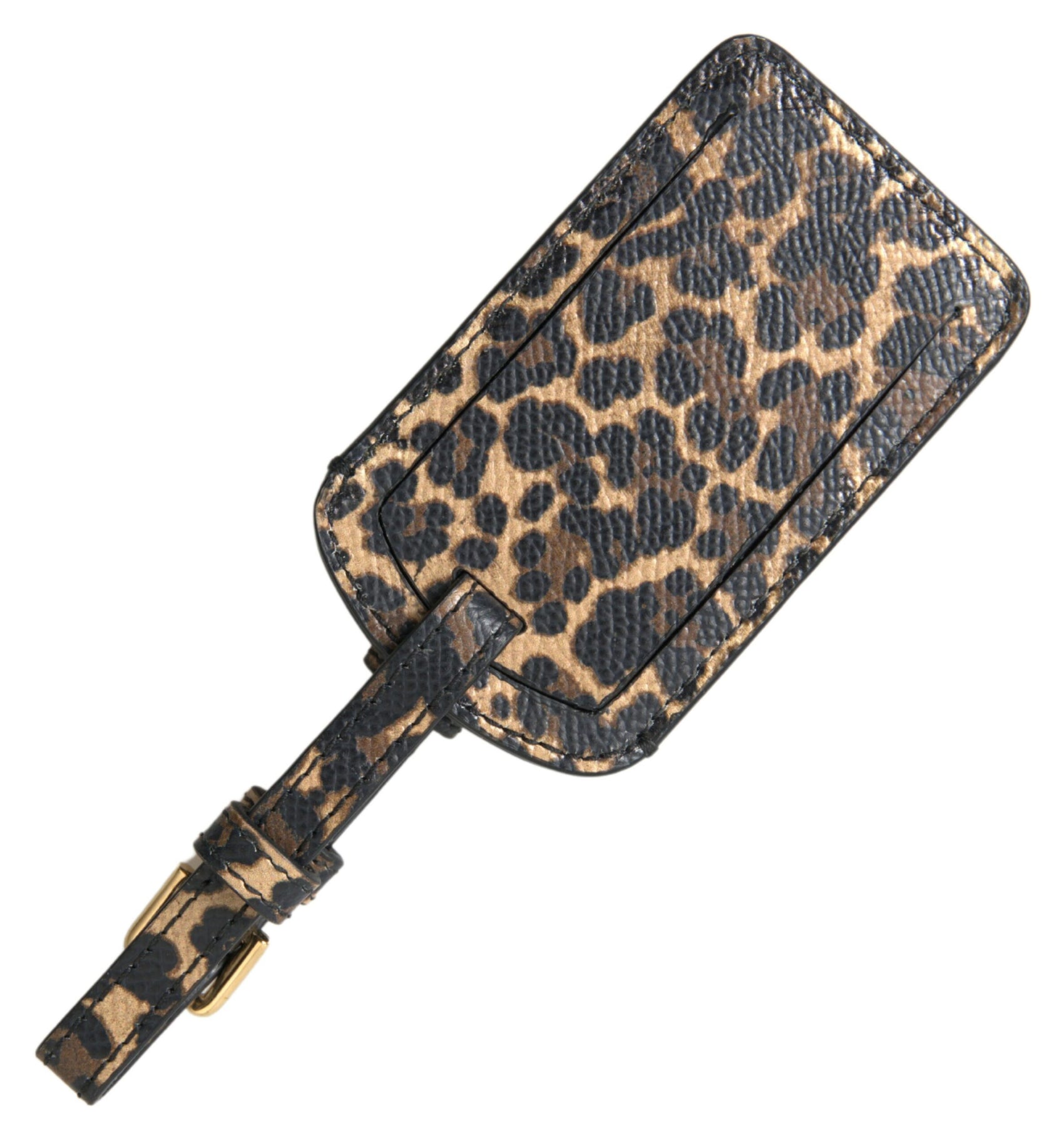 Elegante etichetta per bagaglio in pelle leopardata
