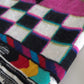 Mehrfarbiger Luxus-Pullover mit V-Ausschnitt