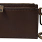 Elegant Brown Leather Coin Purse Wallet