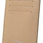 Elegante portafoglio porta carte in pelle beige