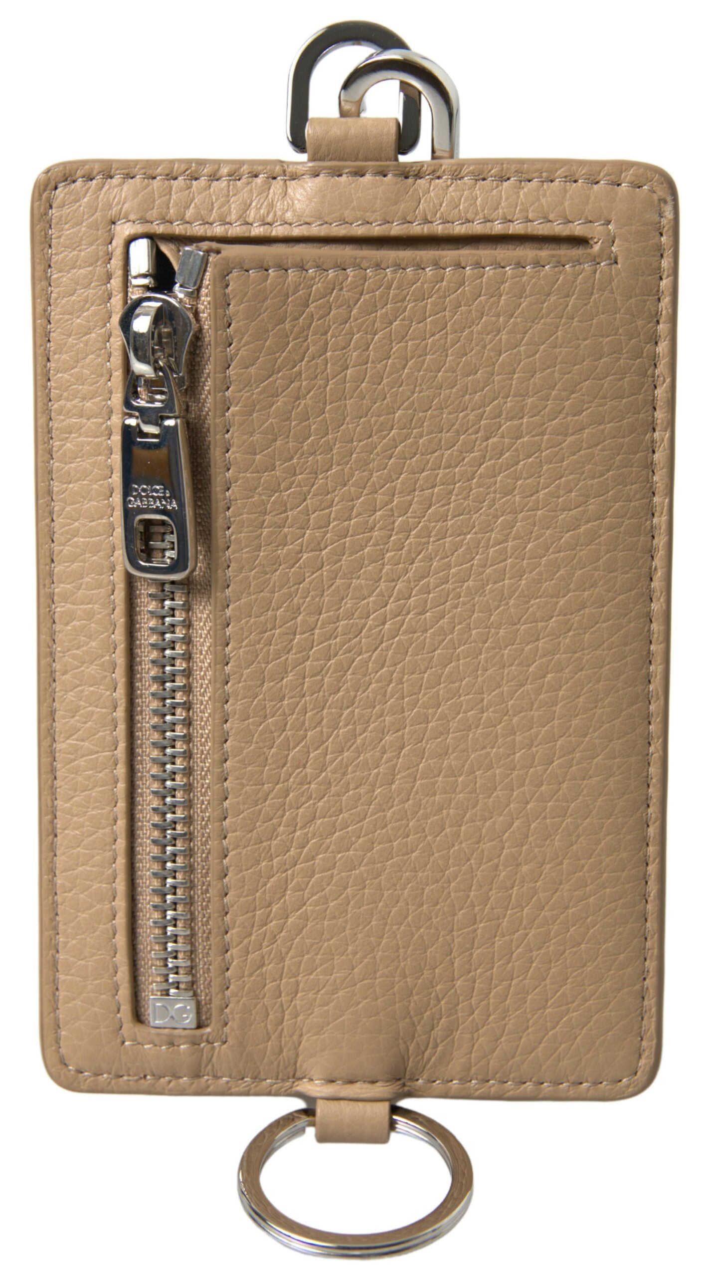 Elegante portafoglio porta carte in pelle beige