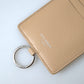 Elegant Beige Leather Cardholder Wallet