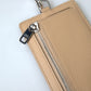 Elegante portafoglio porta carte in pelle beige