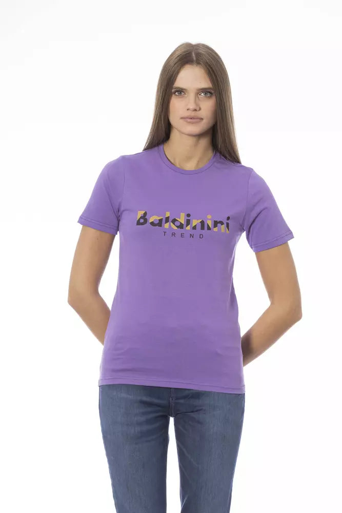 Lila Baumwolltop für Damen