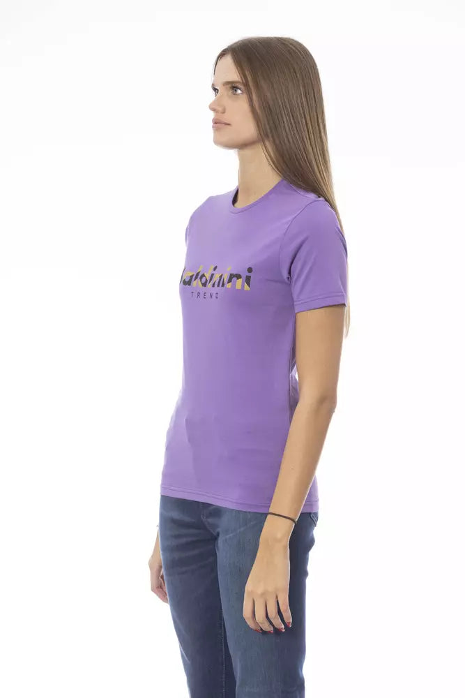 Lila Baumwolltop für Damen