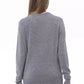 Grauer Viskose-Pullover für Damen