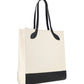 Chic Monochrome Leather Tote Bag