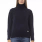 Blauer Wollpullover für Damen