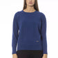 Blauer Wollpullover für Damen