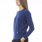 Blauer Wollpullover für Damen