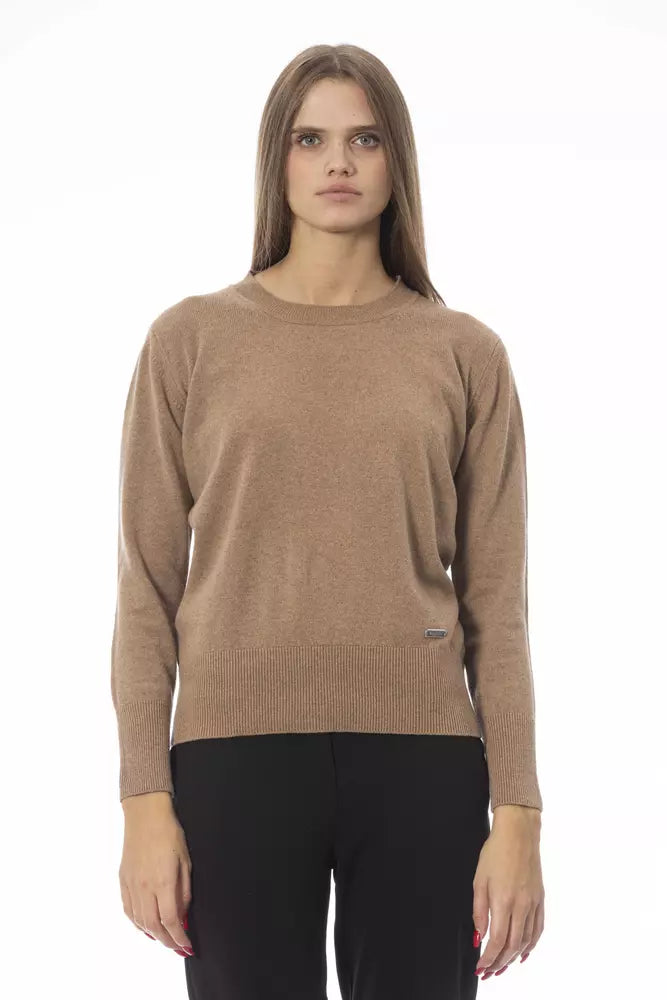Maglione da donna in lana beige