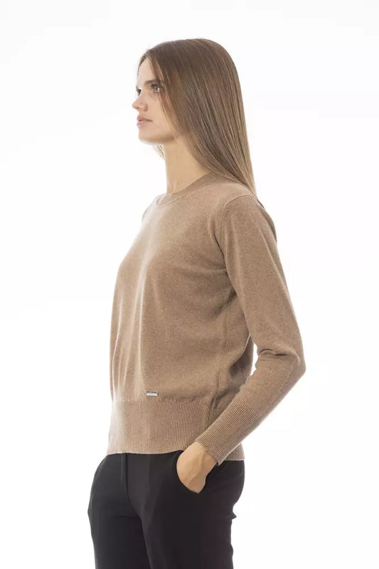 Maglione da donna in lana beige