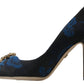 Elegant Blue Crystal Embellished Pumps