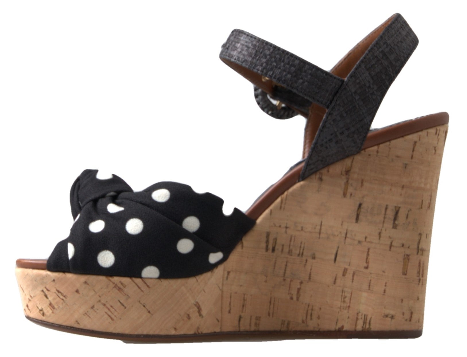 Schicke Wedges mit Knöchelriemen und Punkten