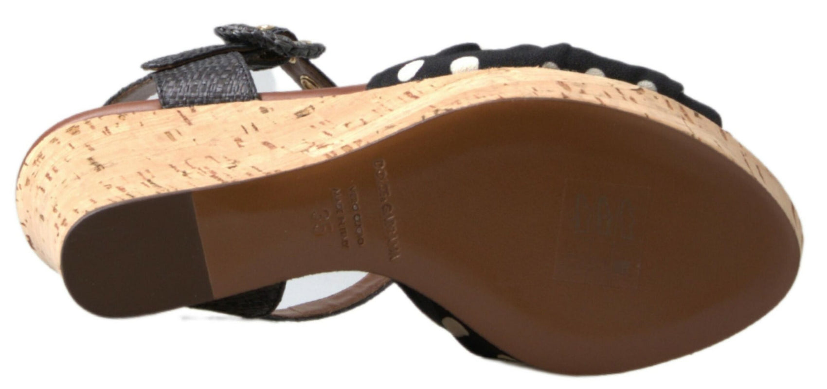 Schicke Wedges mit Knöchelriemen und Punkten