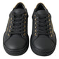 Black Gold Leather Classic Sneakers