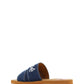 Sumptuous Cotton Woody Slide Sandals in Denim Blue