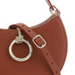 Sepia Brown Small Arlène Leather Shoulder Bag