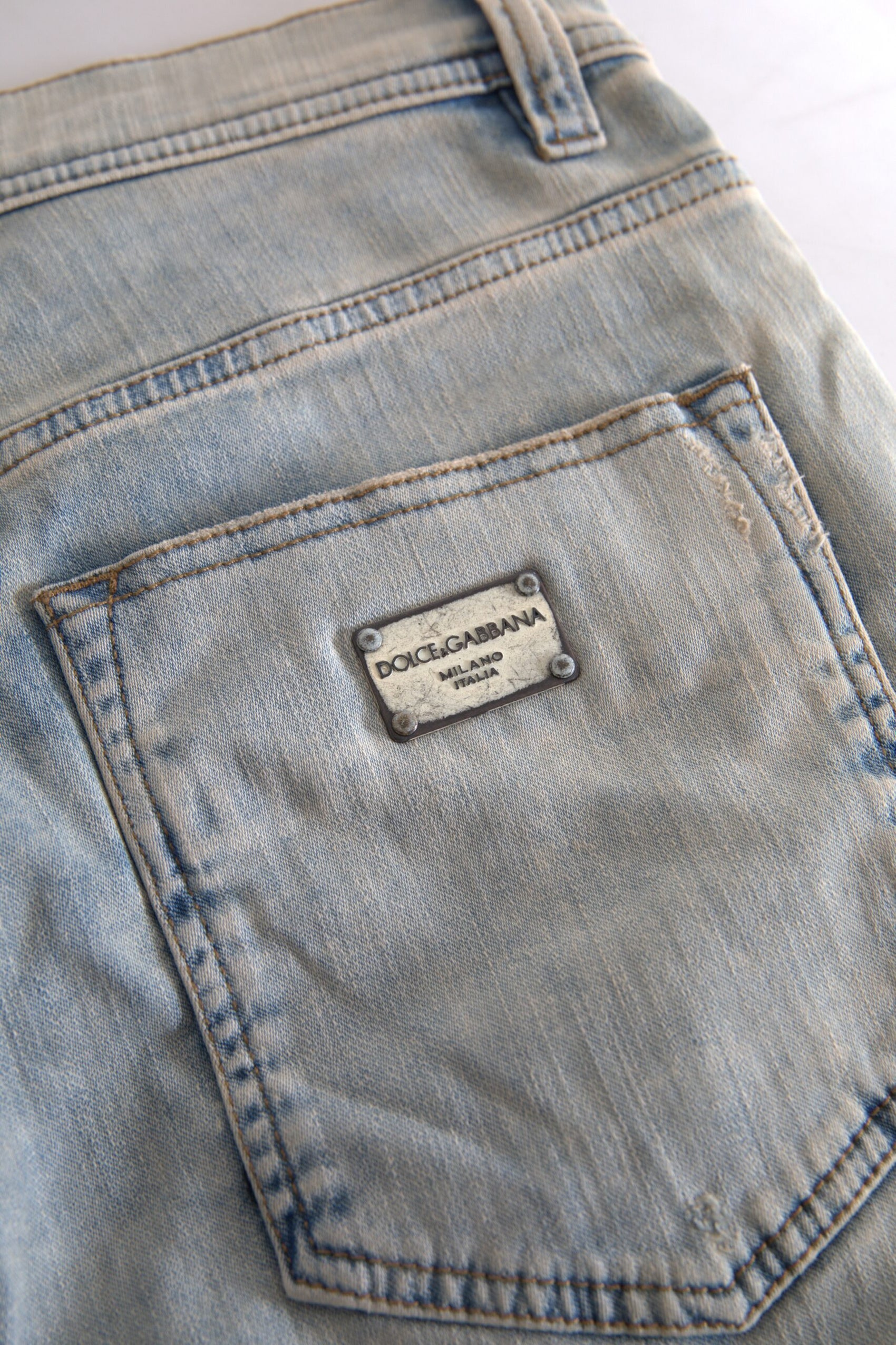 Schicke Skinny Jeans mit mittlerer Taille in Blau