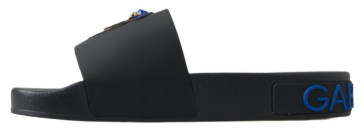 Elegante schwarze Leder-Sandalen