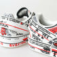 Multicolor Hand-Painted Leather Sneakers