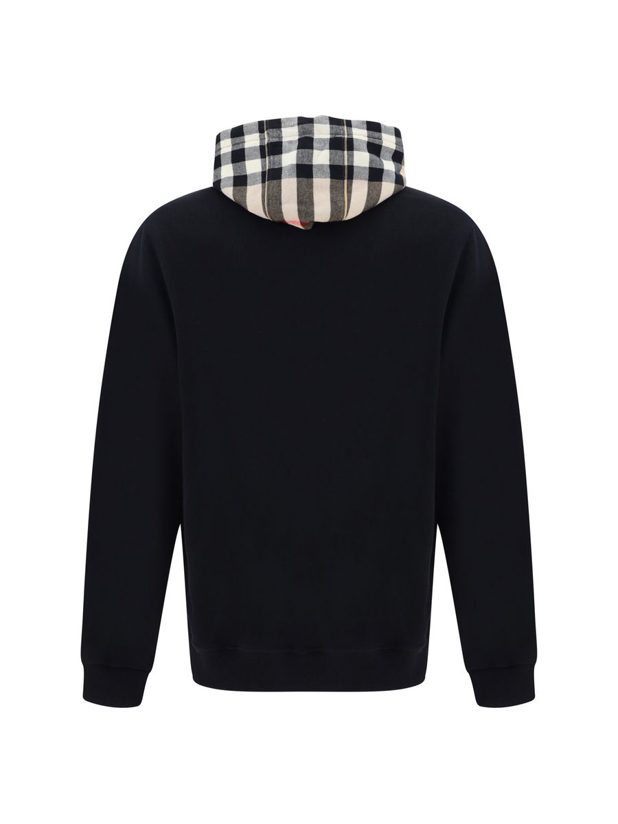 Elegante felpa con cappuccio oversize nera Samuel