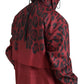 Radiant Red Leopard Print Hooded Jacket