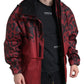 Radiant Red Leopard Print Hooded Jacket