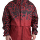 Radiant Red Leopard Print Hooded Jacket