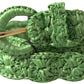 Elegant Green Viscose Belt with Metal Buckle