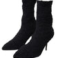 Elegant Virgin Wool Mid Calf Boots