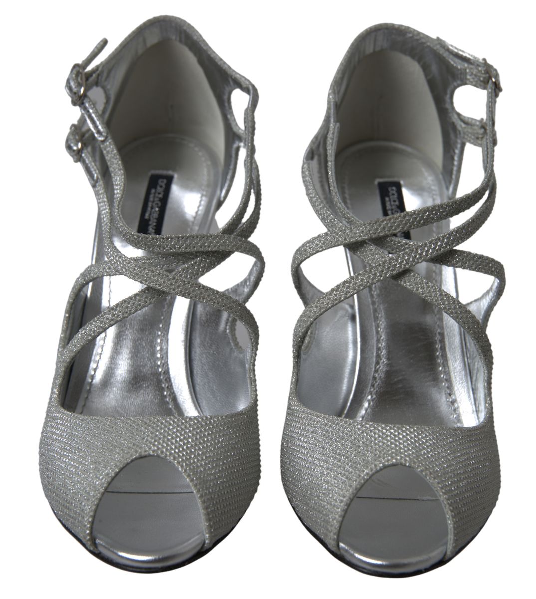 Elegante schimmernde silberne High Heels
