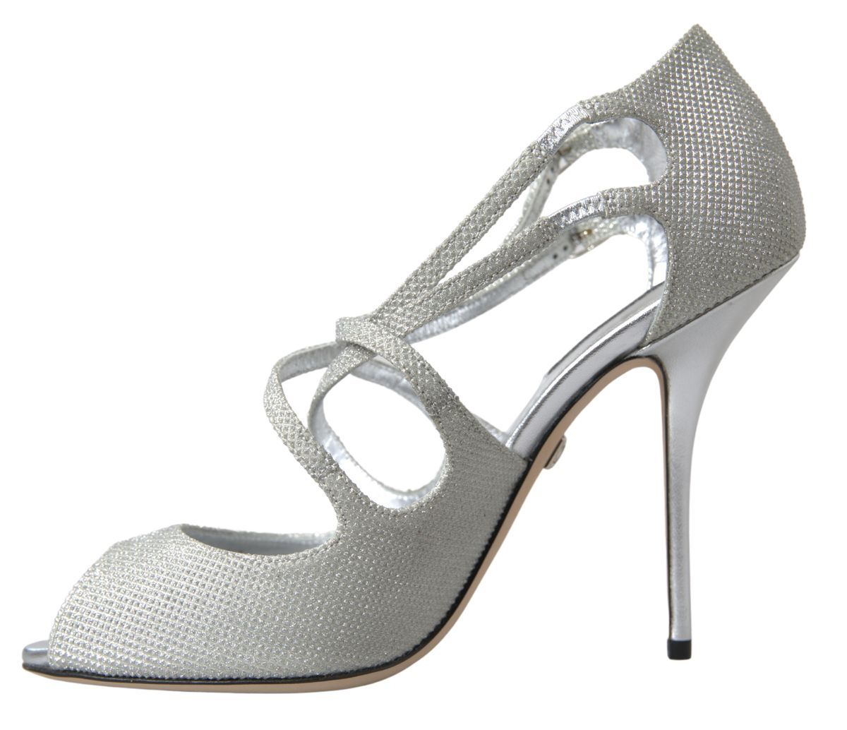 Elegante schimmernde silberne High Heels