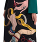 Dolce & Gabbana Multicolor Long Sleeves A-line Maxi Dress
